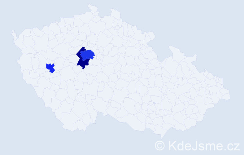 Příjmení: 'Kazantsev', počet výskytů 7 v celé ČR