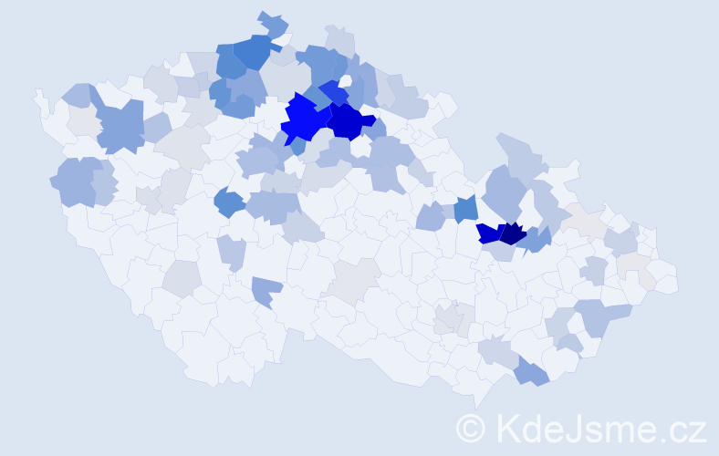 Příjmení: 'Klabanová', počet výskytů 359 v celé ČR