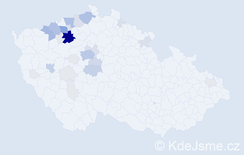 Příjmení: 'Borl', počet výskytů 113 v celé ČR
