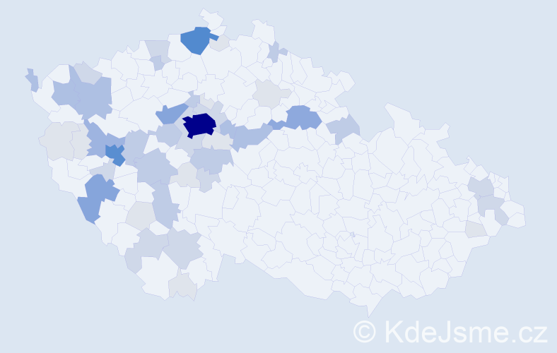 Příjmení: 'Bešťák', počet výskytů 159 v celé ČR