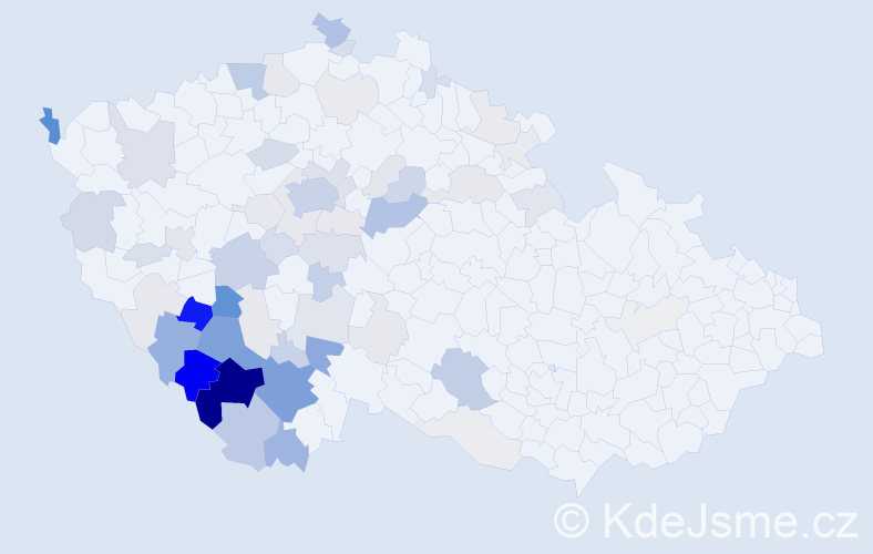 Příjmení: 'Podlešák', počet výskytů 242 v celé ČR