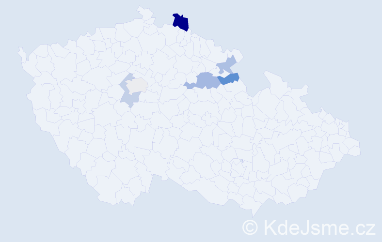 Příjmení: 'Dachsová', počet výskytů 9 v celé ČR