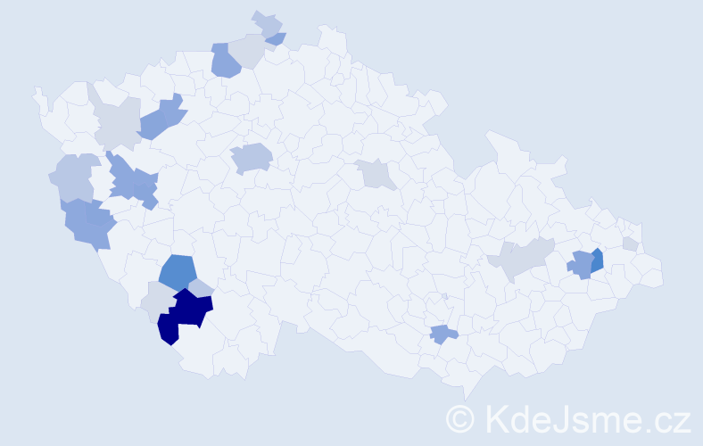 Příjmení: 'Kotrc', počet výskytů 84 v celé ČR