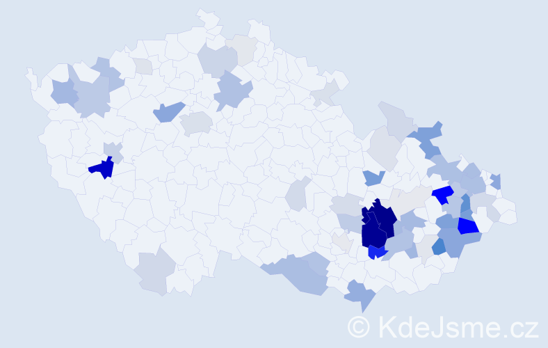 Příjmení: 'Maráková', počet výskytů 194 v celé ČR
