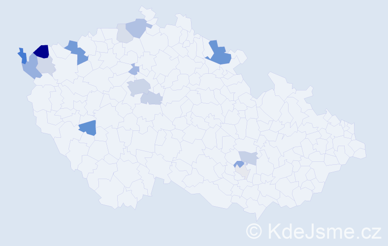 Příjmení: 'Kühnlová', počet výskytů 36 v celé ČR