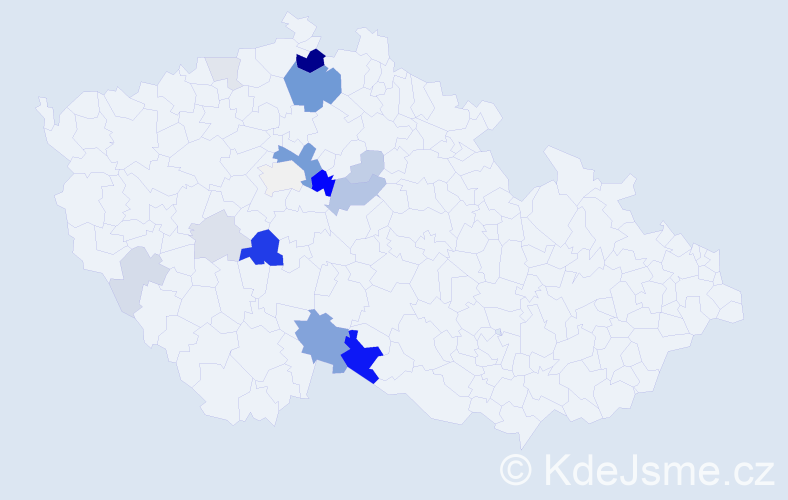 Příjmení: 'Štrynková', počet výskytů 52 v celé ČR