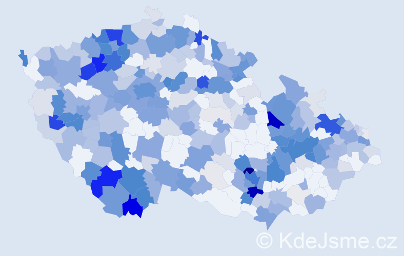 Příjmení: 'Wagner', počet výskytů 1358 v celé ČR