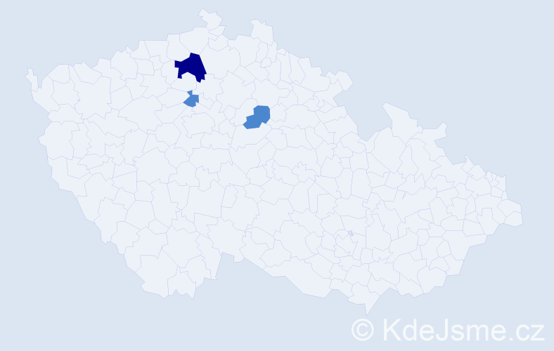 Příjmení: 'Deputat', počet výskytů 6 v celé ČR