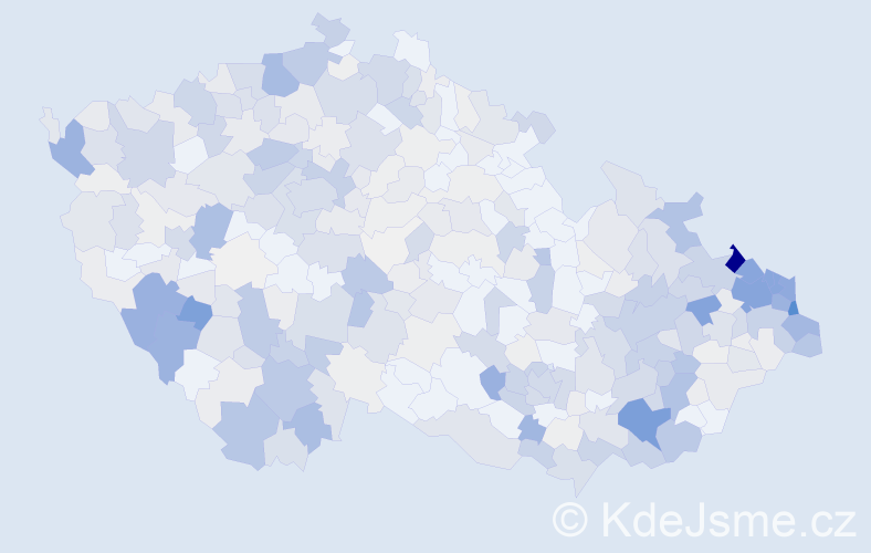 Příjmení: 'Duda', počet výskytů 2379 v celé ČR