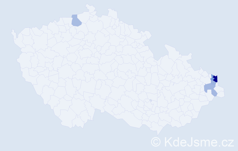 Příjmení: 'Ruislová', počet výskytů 9 v celé ČR
