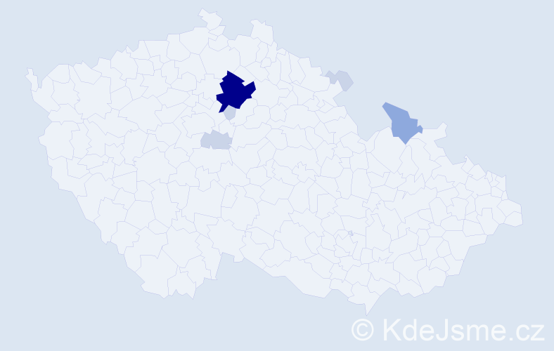 Příjmení: 'Viglášová', počet výskytů 18 v celé ČR