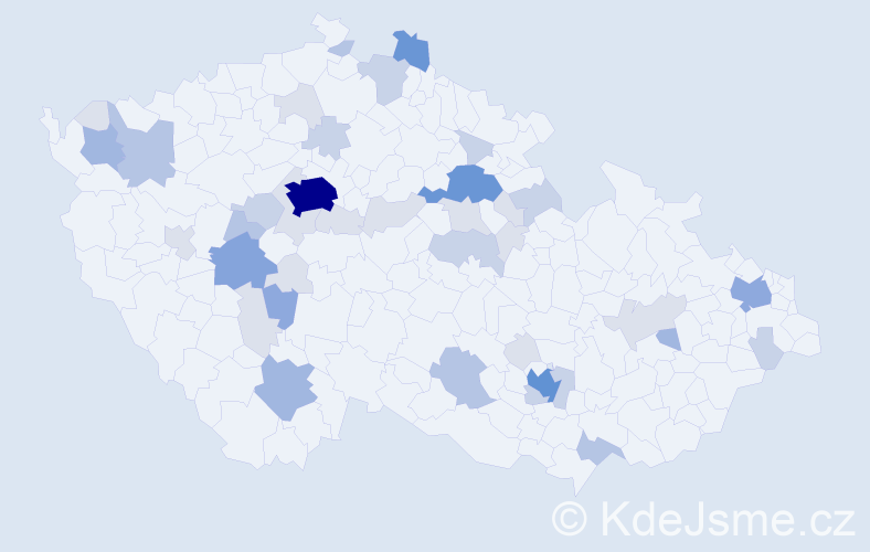 Příjmení: 'Labská', počet výskytů 125 v celé ČR