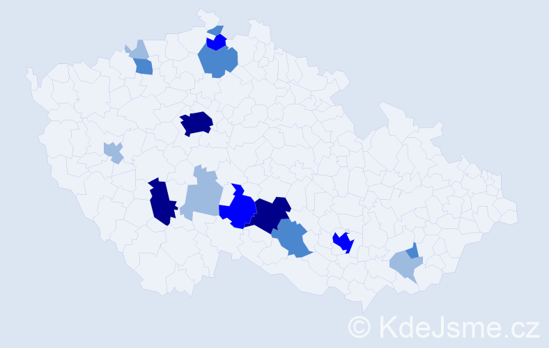 Příjmení: 'Bakus', počet výskytů 36 v celé ČR