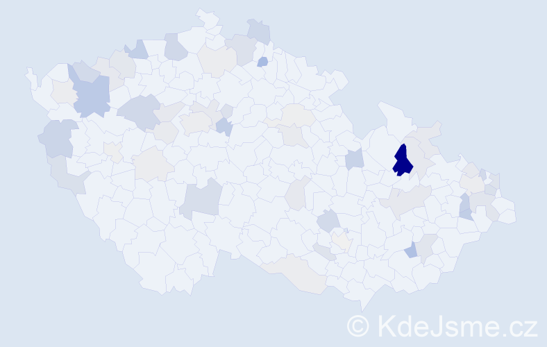Příjmení: 'Mihál', počet výskytů 131 v celé ČR