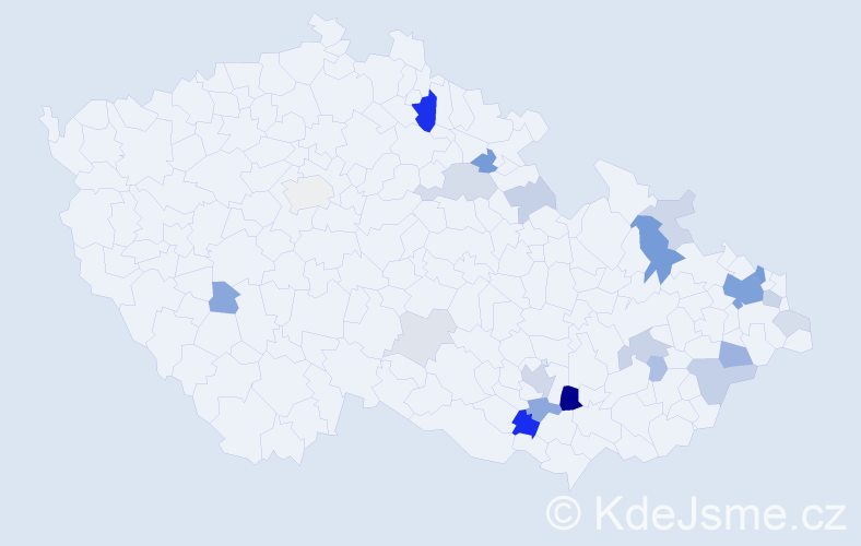 Příjmení: 'Fries', počet výskytů 68 v celé ČR