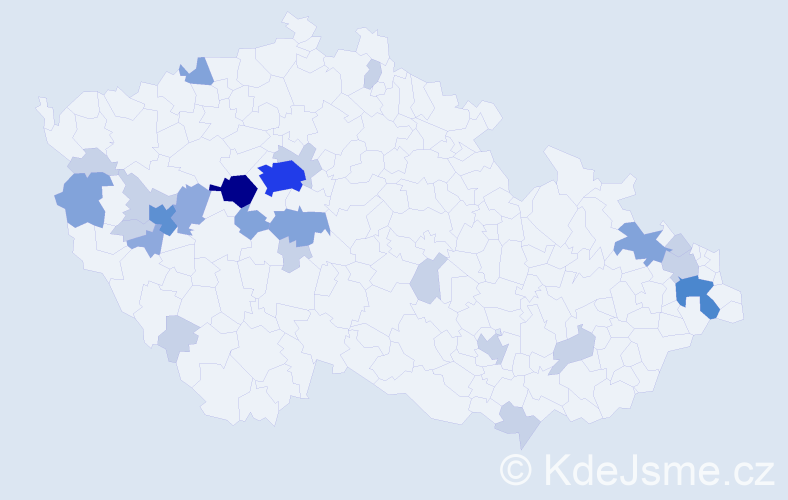 Příjmení: 'Soták', počet výskytů 63 v celé ČR