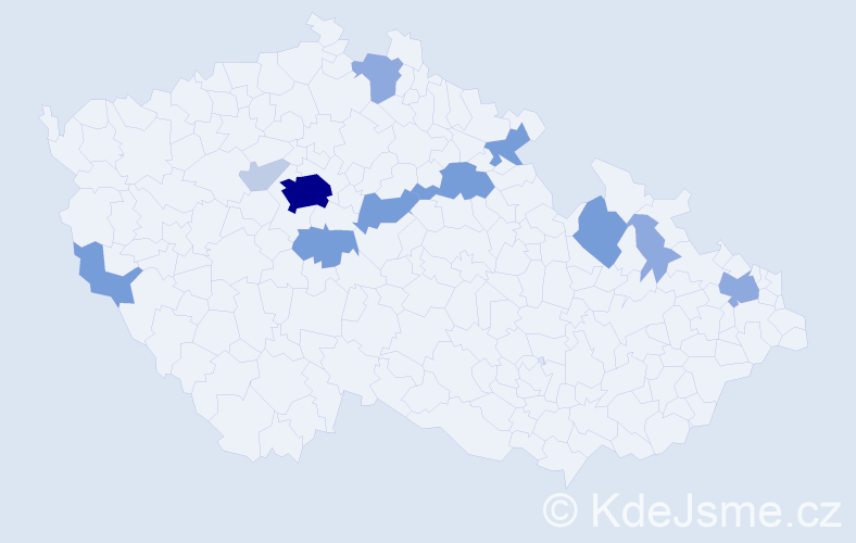 Příjmení: 'Krymláková', počet výskytů 35 v celé ČR