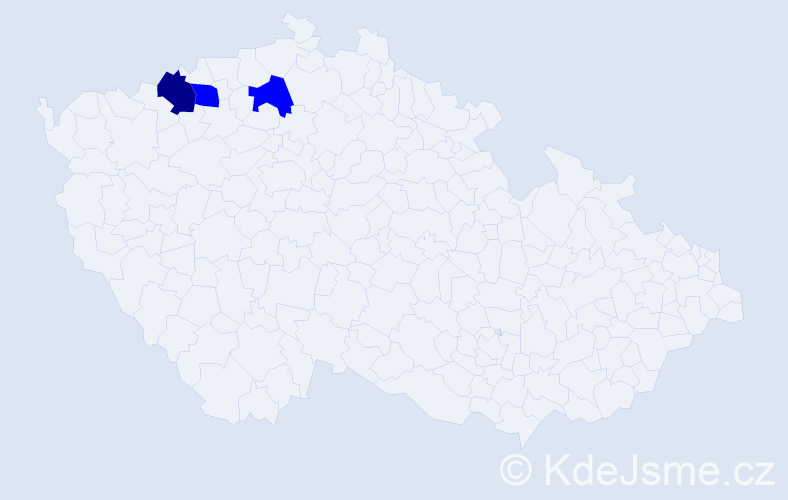 Příjmení: 'Totáč', počet výskytů 4 v celé ČR