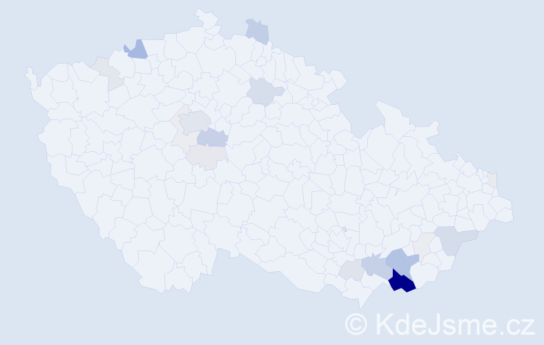 Příjmení: 'Lipárová', počet výskytů 84 v celé ČR