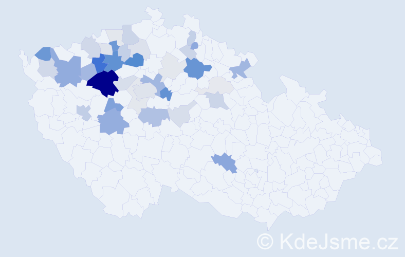 Příjmení: 'Bařtipánová', počet výskytů 125 v celé ČR