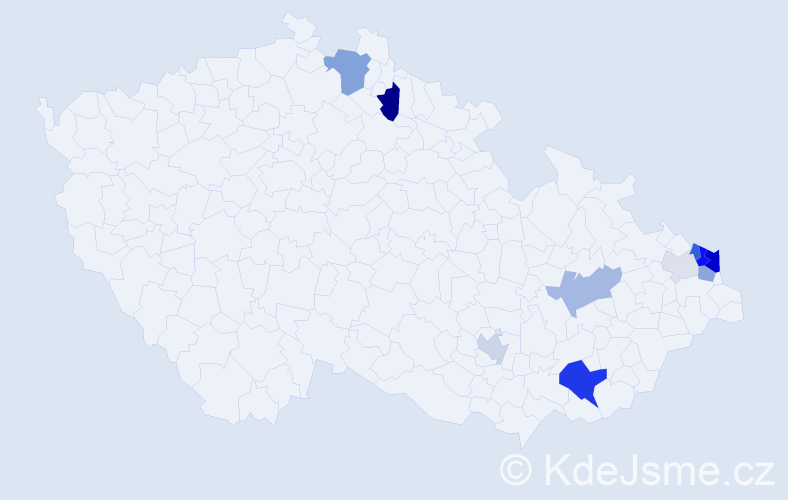 Příjmení: 'Zembol', počet výskytů 32 v celé ČR