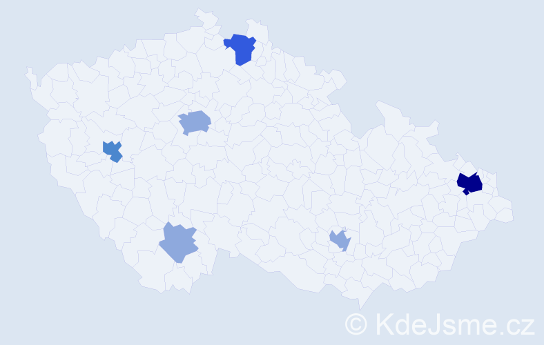 Příjmení: 'Dobrík', počet výskytů 13 v celé ČR