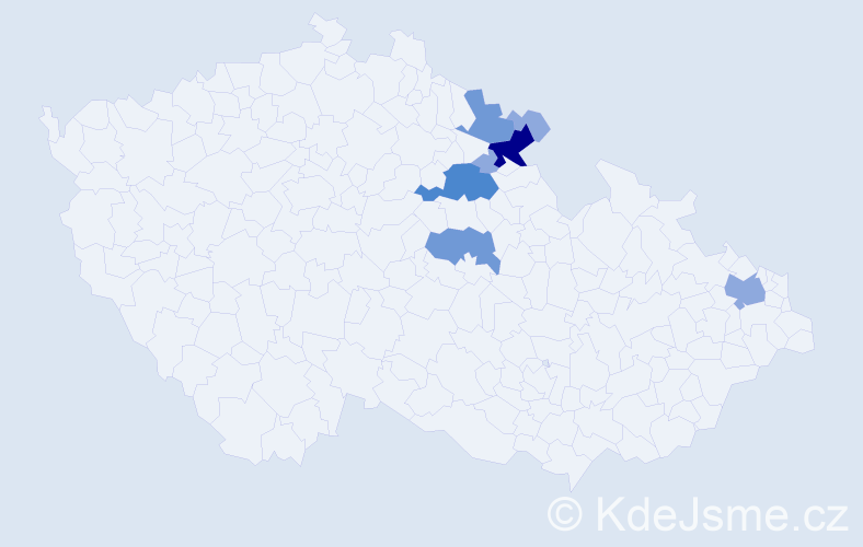 Příjmení: 'Pohnerová', počet výskytů 16 v celé ČR