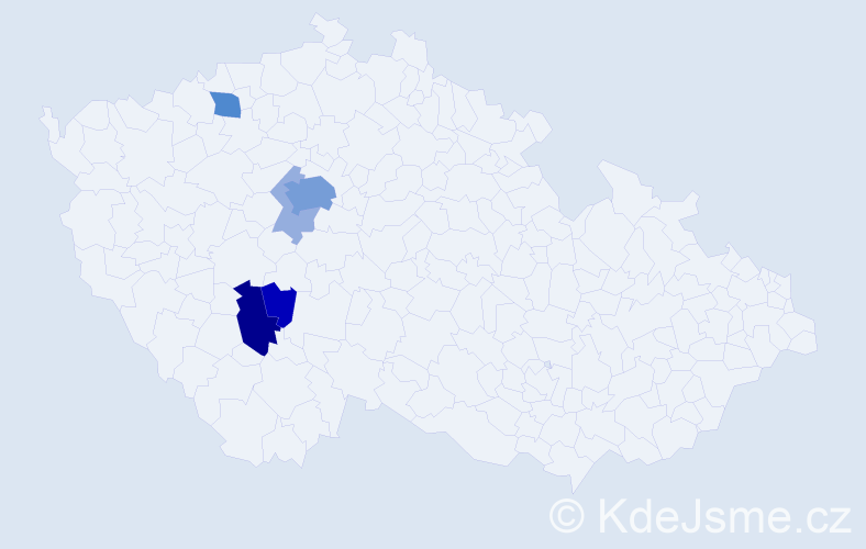 Příjmení: 'Landík', počet výskytů 19 v celé ČR