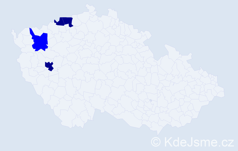 Příjmení: 'Bidaš', počet výskytů 7 v celé ČR