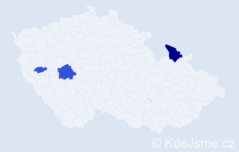 Příjmení: 'Kotesa', počet výskytů 7 v celé ČR