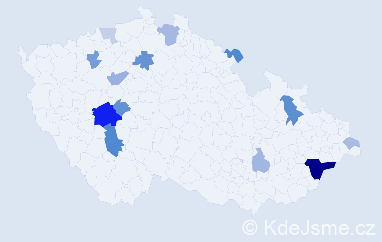 Příjmení: 'Halková', počet výskytů 31 v celé ČR