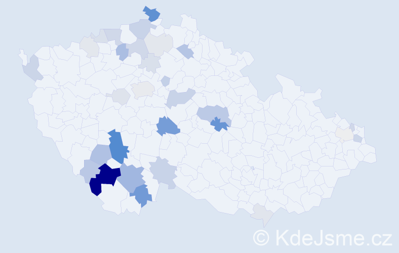 Příjmení: 'Záhorková', počet výskytů 101 v celé ČR