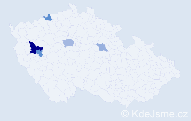 Příjmení: 'Karez', počet výskytů 14 v celé ČR