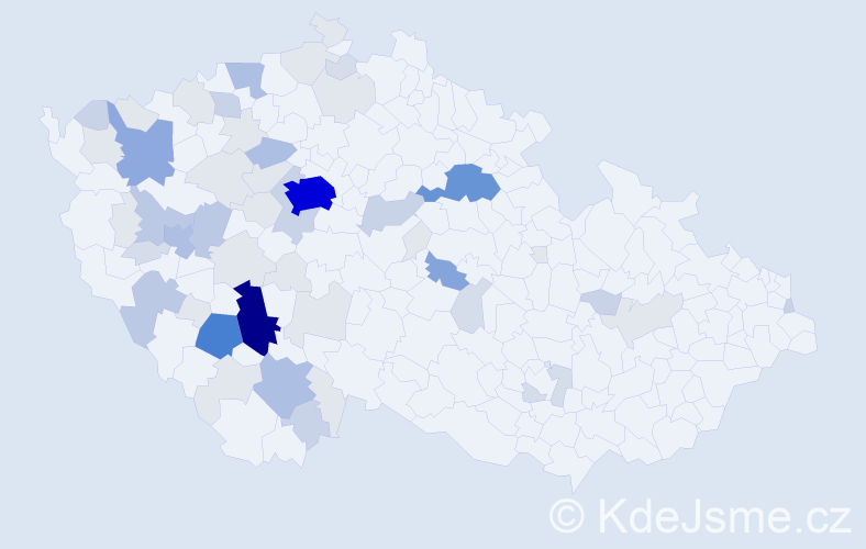 Příjmení: 'Zborník', počet výskytů 199 v celé ČR