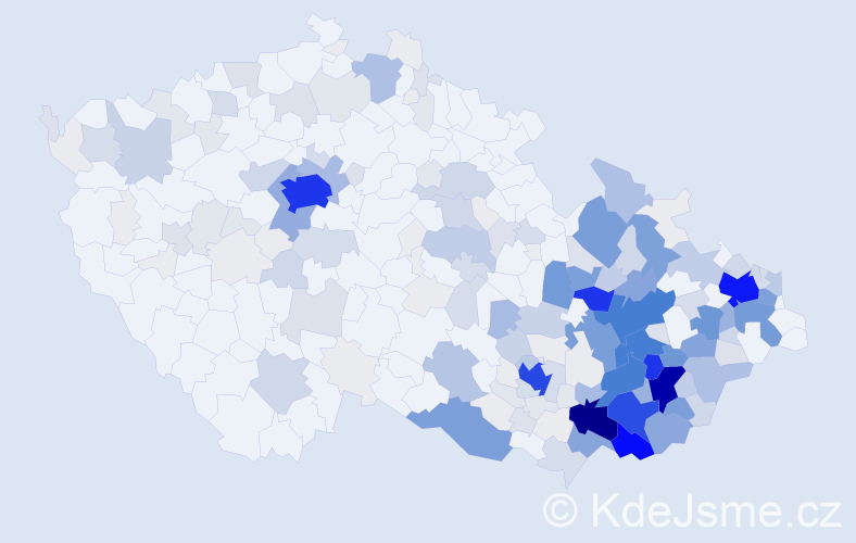 Příjmení: 'Sedlář', počet výskytů 1282 v celé ČR