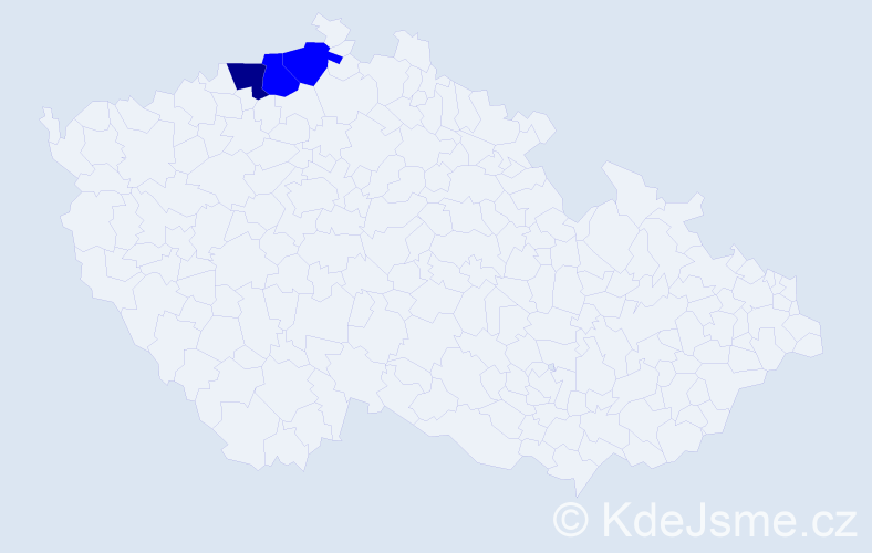Příjmení: 'Valčuk', počet výskytů 4 v celé ČR