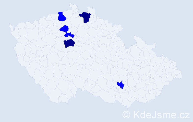 Příjmení: 'Gavryliuk', počet výskytů 9 v celé ČR