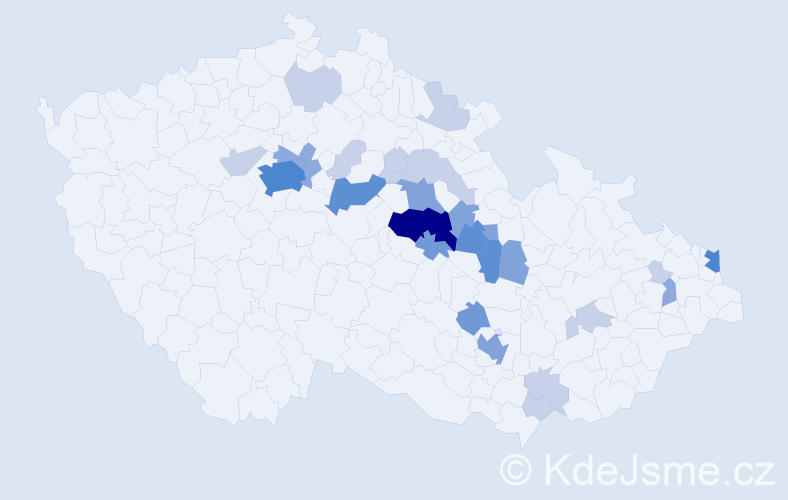 Příjmení: 'Brdíčko', počet výskytů 77 v celé ČR