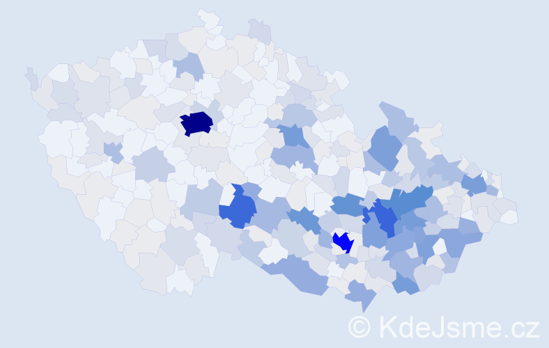 Příjmení: 'Bartošková', počet výskytů 1075 v celé ČR