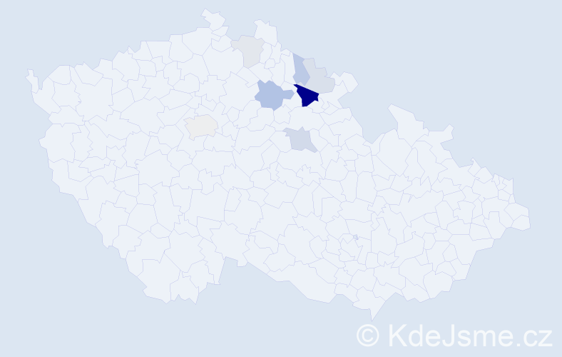 Příjmení: 'Brentnerová', počet výskytů 18 v celé ČR