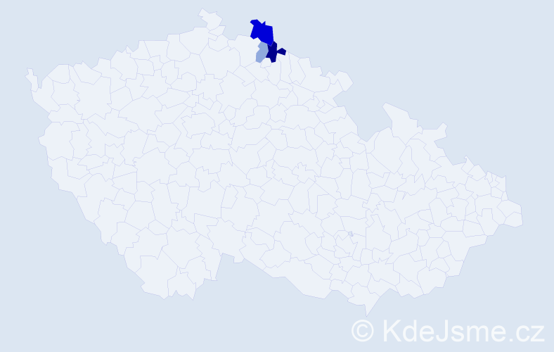 Příjmení: 'Kaschel', počet výskytů 5 v celé ČR