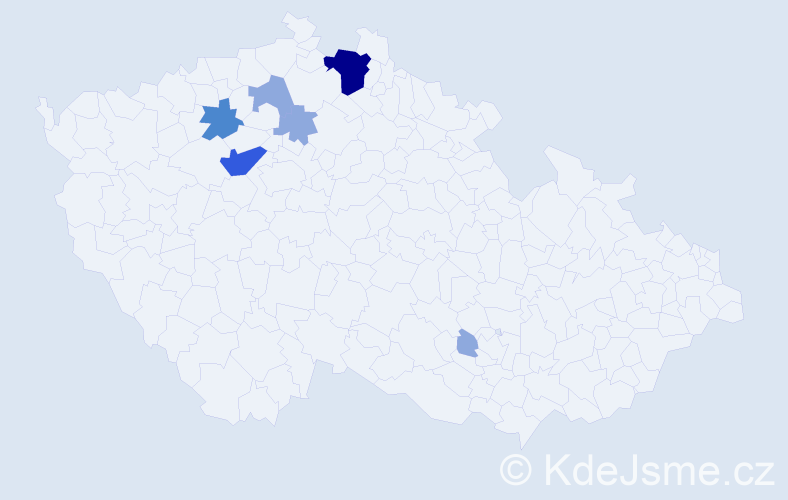 Příjmení: 'Krumov', počet výskytů 13 v celé ČR