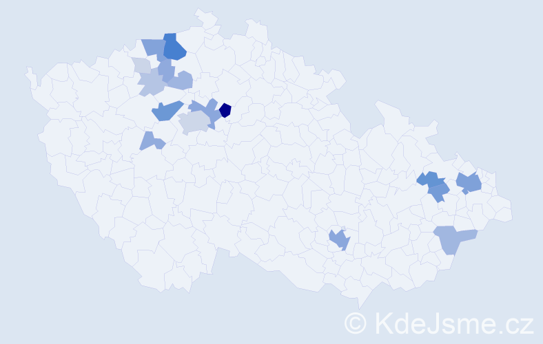 Příjmení: 'Kudrik', počet výskytů 63 v celé ČR
