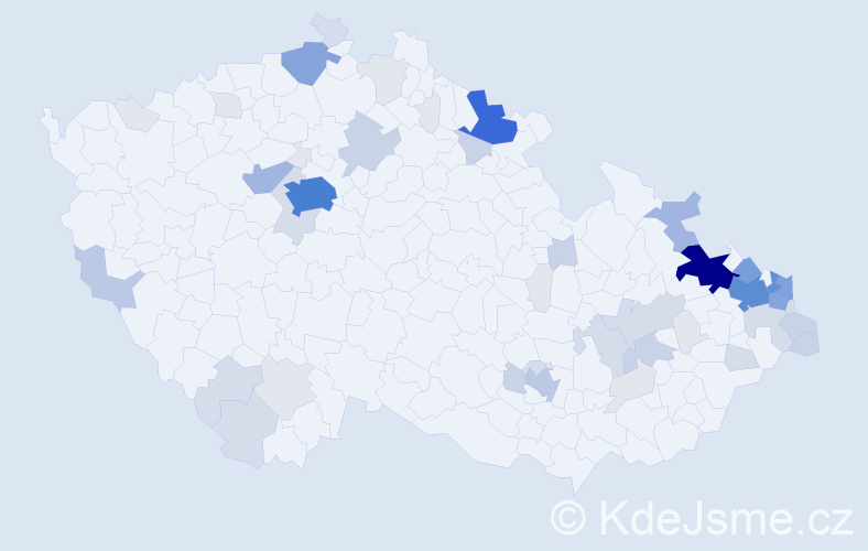 Příjmení: 'Hampel', počet výskytů 217 v celé ČR
