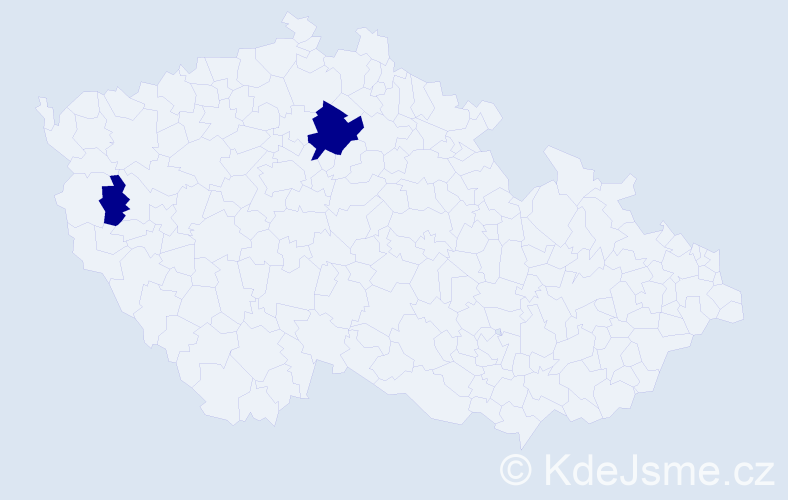 Příjmení: 'Faglic', počet výskytů 2 v celé ČR