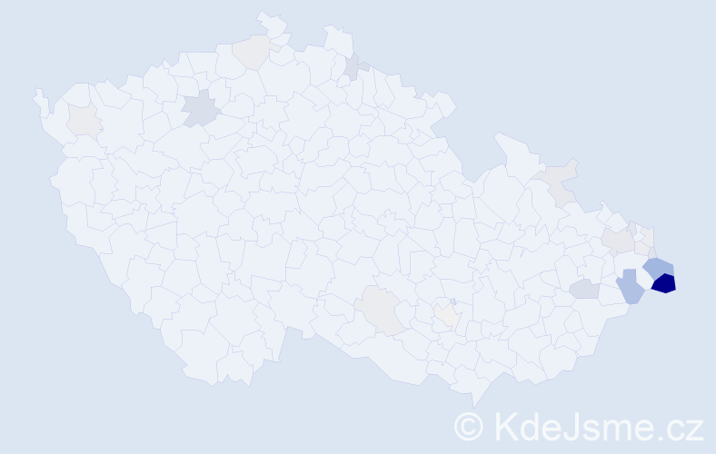 Příjmení: 'Karchová', počet výskytů 52 v celé ČR
