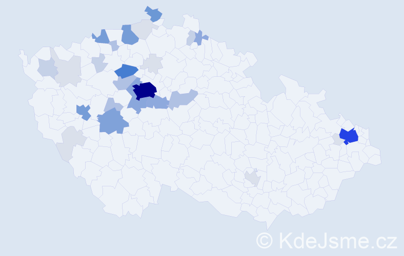 Příjmení: 'Filipovská', počet výskytů 122 v celé ČR