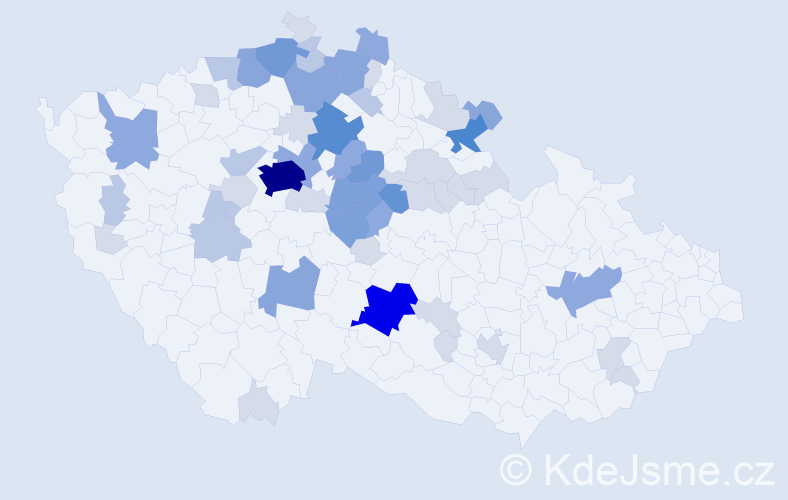 Příjmení: 'Mazačová', počet výskytů 153 v celé ČR