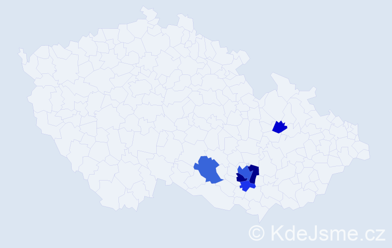 Příjmení: 'Zerhau', počet výskytů 14 v celé ČR