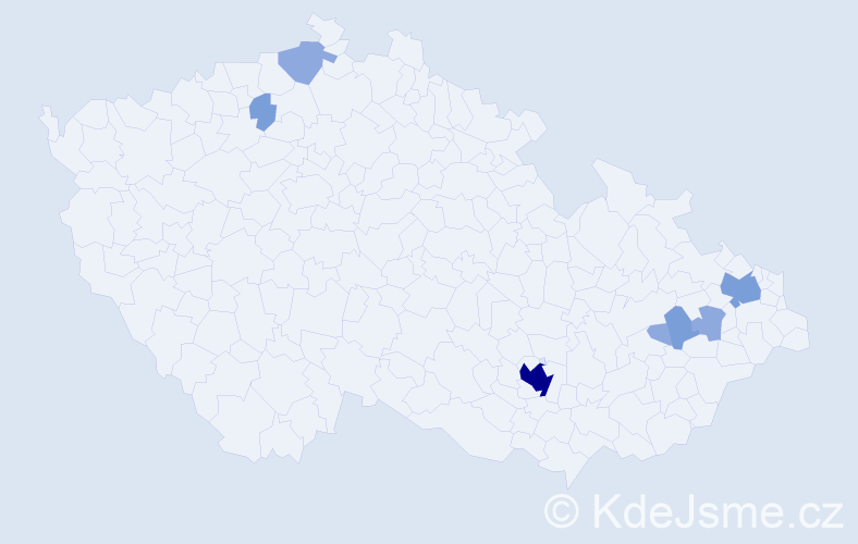 Příjmení: 'Rabl', počet výskytů 16 v celé ČR